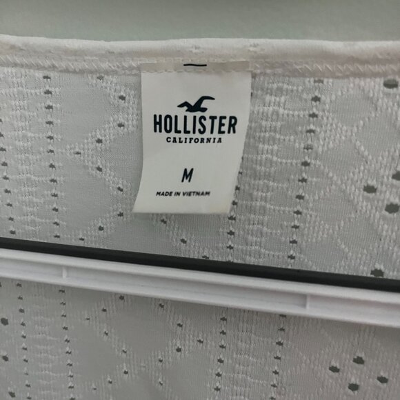 White Eyelet Long Sleeve Top from Hollister - Medium - Picture 5 of 9